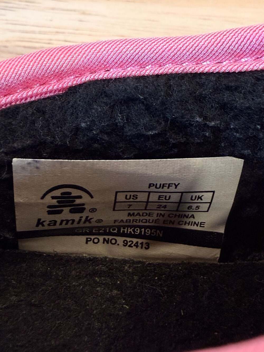 Kamik Kids Puffy Slipper Pink Toddler Size 7 - Picture 8 of 8